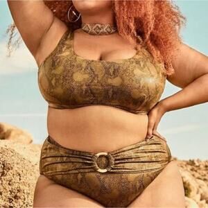 NWT GabiFresh x Swimsuits For All Primal High Waist Underwire Bikini 3X